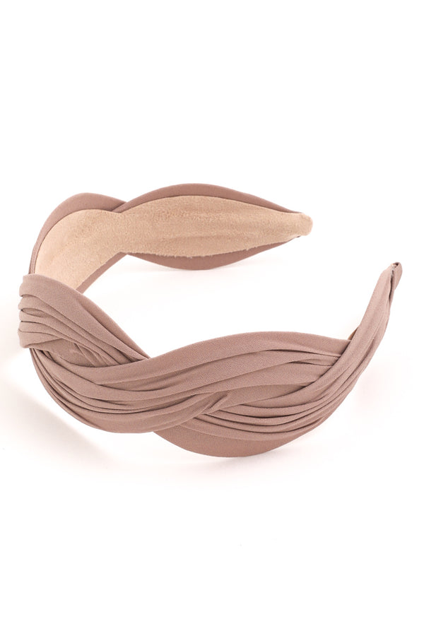 Wave Design Headband - Taupe