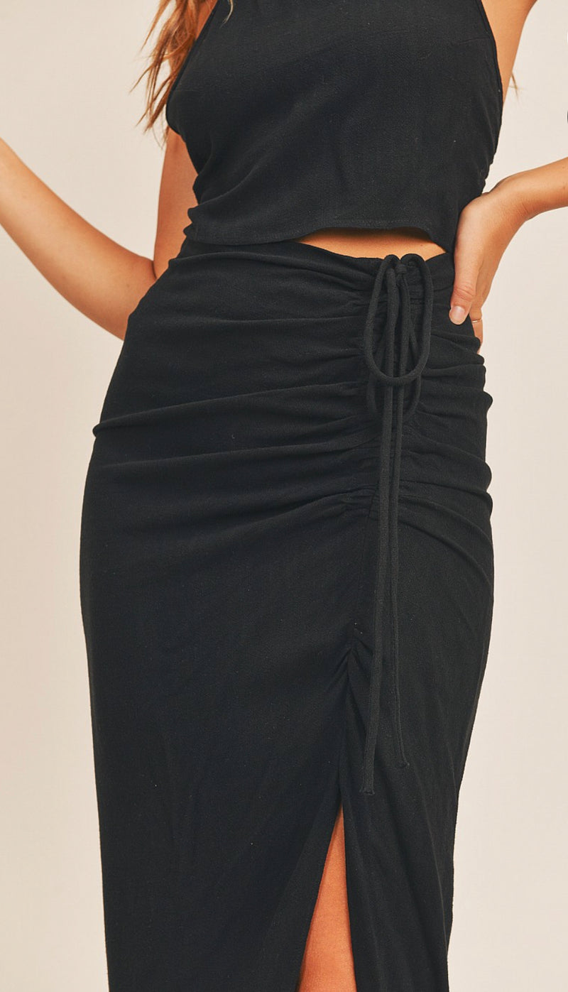 Rosalia Skirt Set - Black or Rust [S-L]