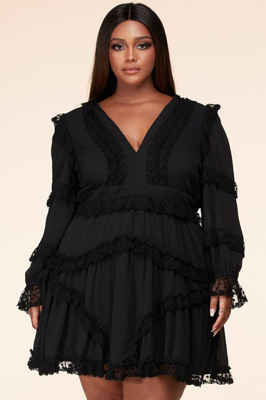 Little Black Curvy Plus size dress