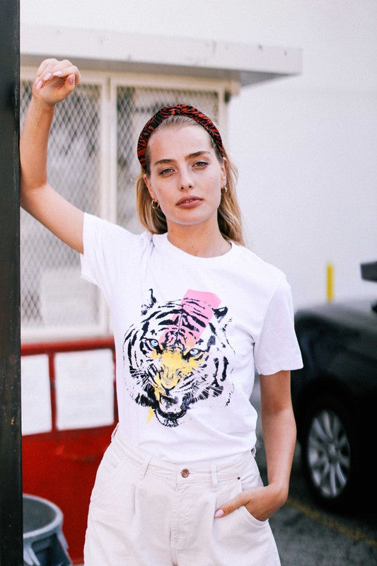 Eye of the Tiger Tee - White [S-3X]