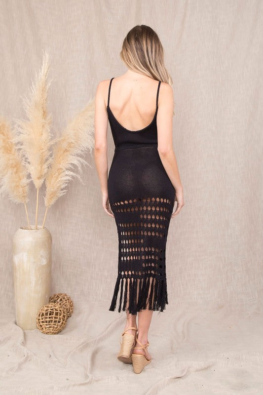 Maldives Crochet Midi - Black [S-L]