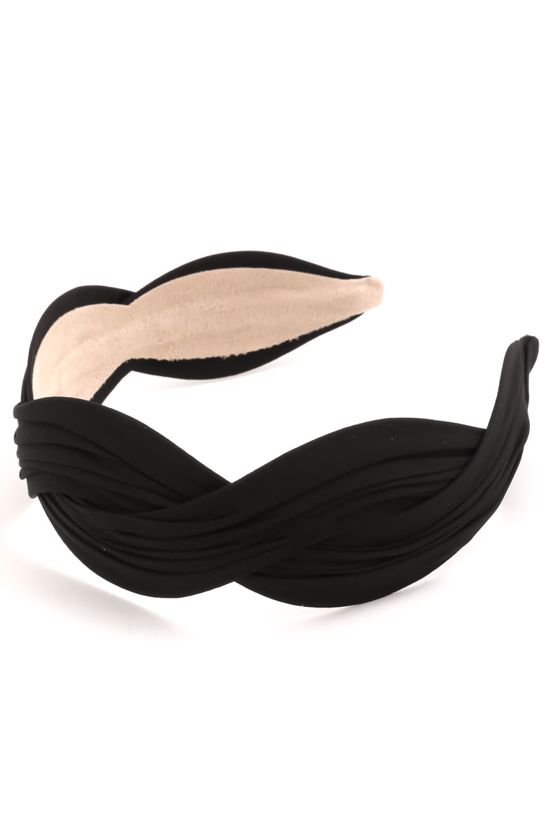 Wave Design Headband - Black