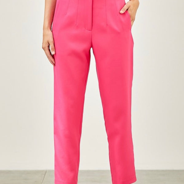 Zara Pink High Waist Belted Pants | Belted pants, Buckle pants, Clothes  design